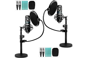 Movo PodPak2T 2-Pack Universal XLR Microphone Kit - Perfect for Podcasting and YouTube!