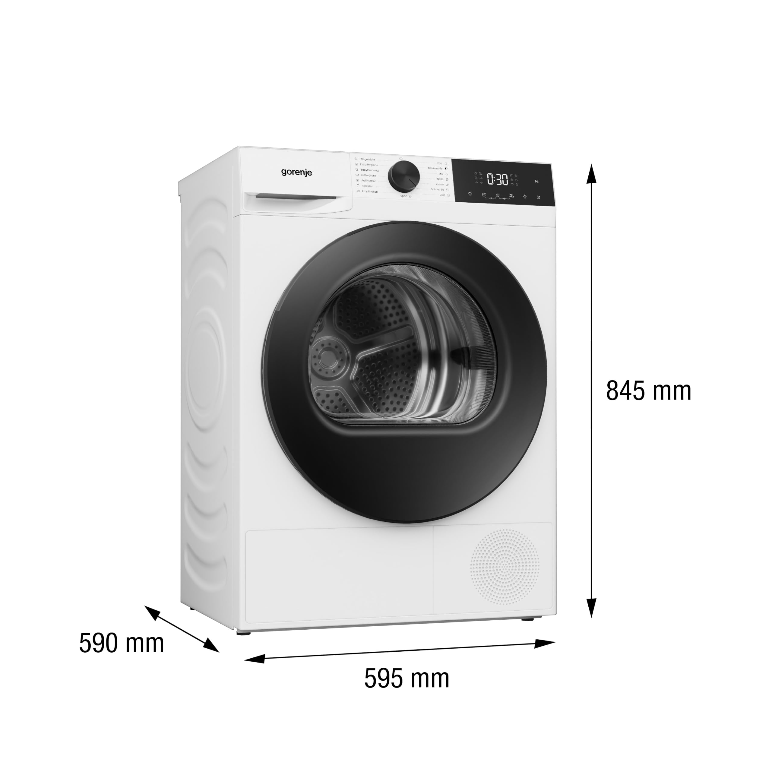 Gorenje D5G2P8D Trockner/Kondensation mit Wärmepumpe/ 8KG/ 15 Programme/Knitterschutz/EasyClean-Filter/ExtraHygiene/FastDry/SensorDry/TwinAir/EEK: D