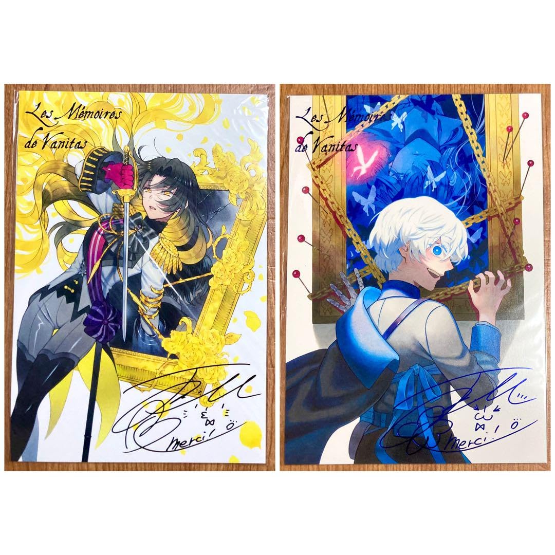 Amazon.co.jp: 美 望月淳 箔押しサイン B5イラストカード2枚 
