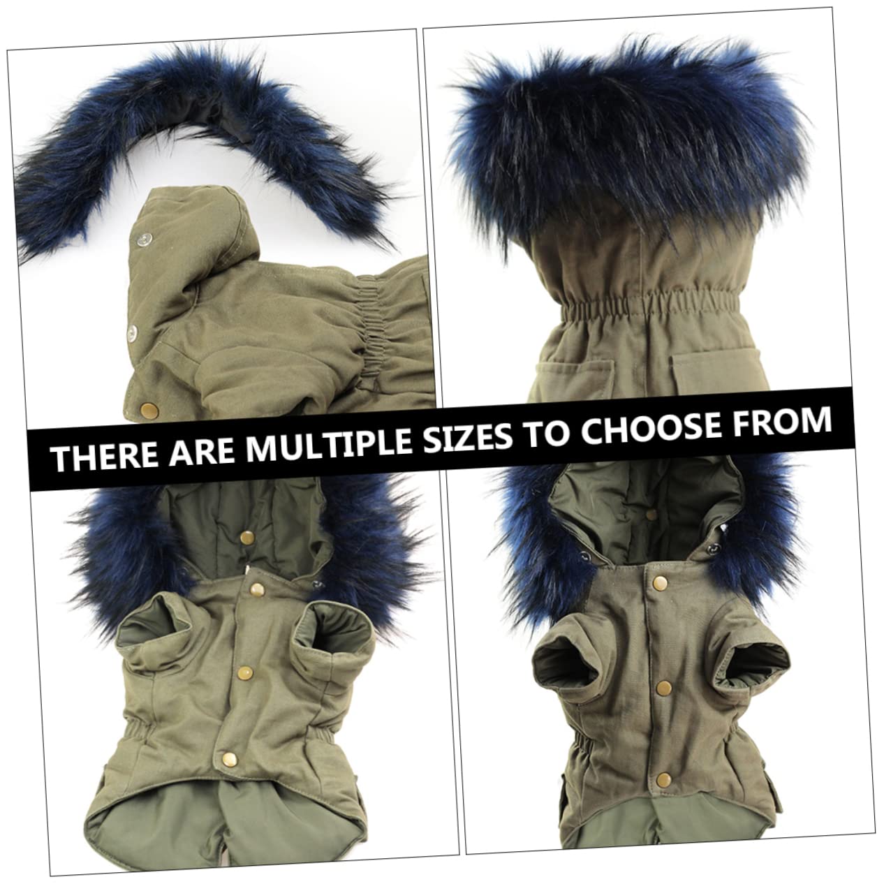 Didiseaon Felpe per Cani Calde in Cotone Cappuccio Costume Invernale per Animali Domestici Vestiti per Cuccioli Cappotto per Cani da Compagnia