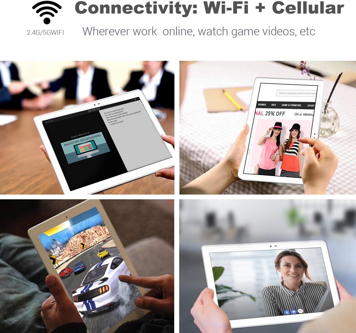 🔥 Hot Deals NETPAL Deca-Core Android 10 Inch Tablet with 4GB RAM 64 GB Storage, 13MP Rear Camera, 1920x1200 IPS Full HD Display, Bluetooth 4.2, 4G LTE + 5G Wi-FI, GPS, Capacitive-Touch G+G (Gold)