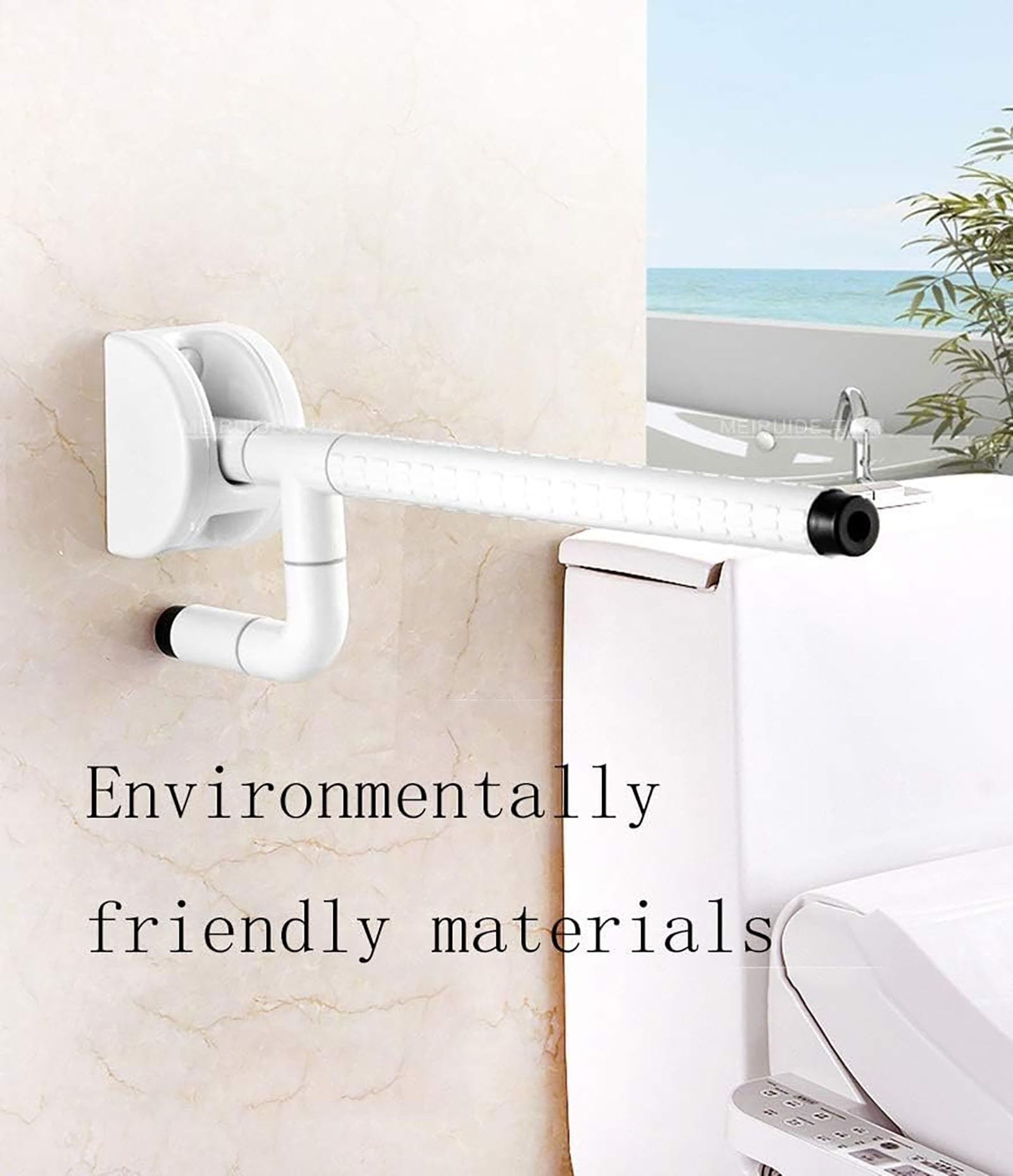 Barra de agarre ergonómica antideslizante, mango de apoyo plegable para seguridad en el baño, ideal para personas mayores y discapacitados