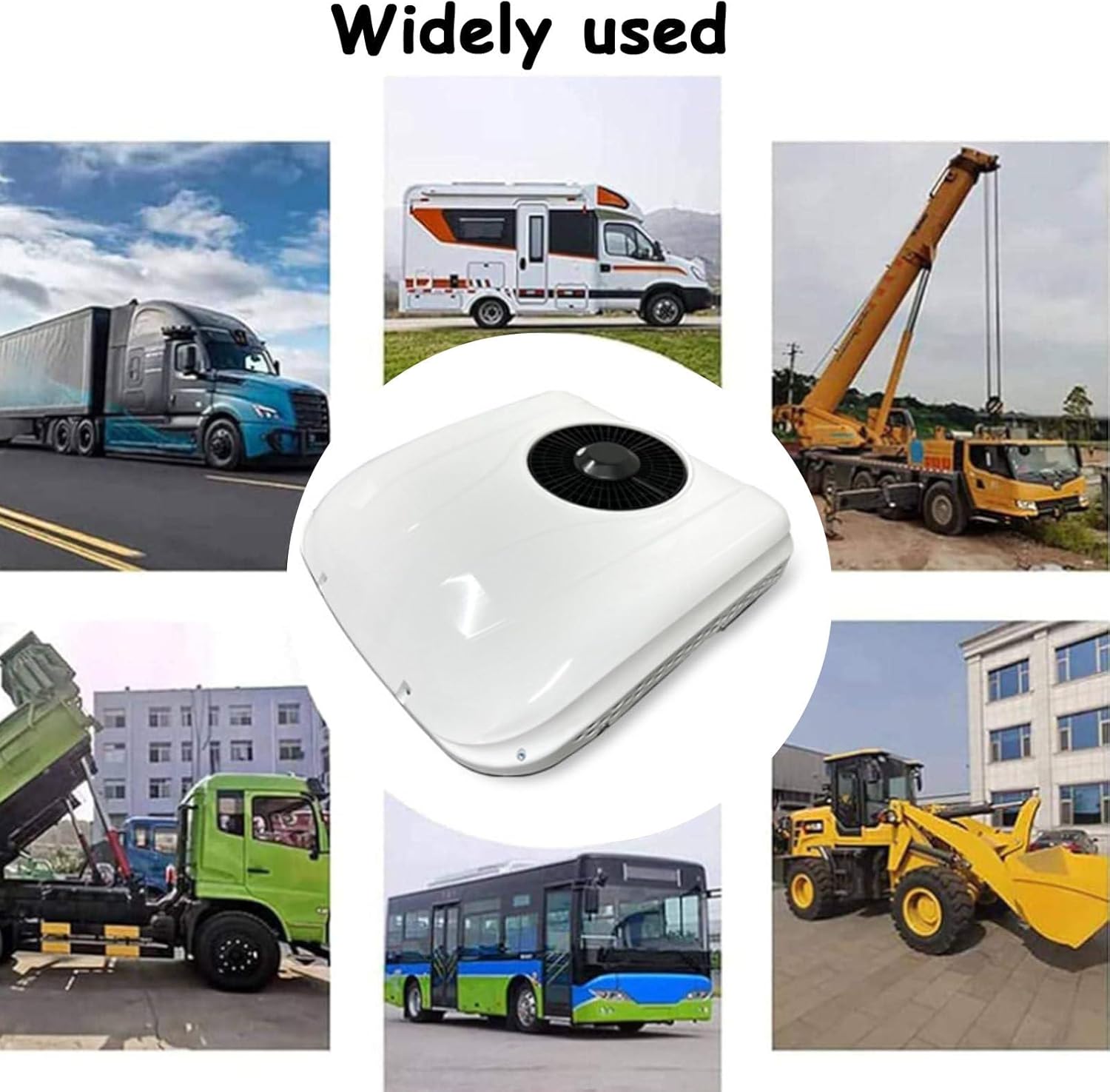 Rv Rooftop Dc Unit Rooftop Rv Air Conditioner 12V/24V Electric Parking Dc Air Conditioner Ac Unit Fit for Truck Motorhome Trailer,24V