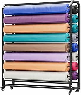 LASDERTV Expositor Comercial de Telas Textiles, Gran Estante de Almacenamiento para Rollos de Vinilo, película Que Cambia de Color para Autos, película para Ventanas, manteles y envoltorios, con vari