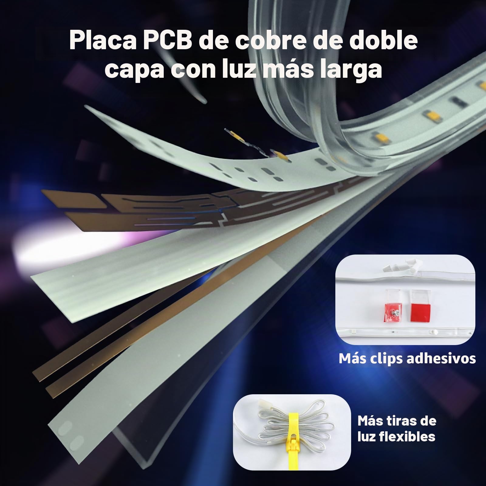 Tira LED para exteriores, 30 m, Smart IP67, sincronización con música, control por app, montaje en pared, RGB, impermeable, para balcón, jardín, dormitorio (Sin control remoto) (30 meter)