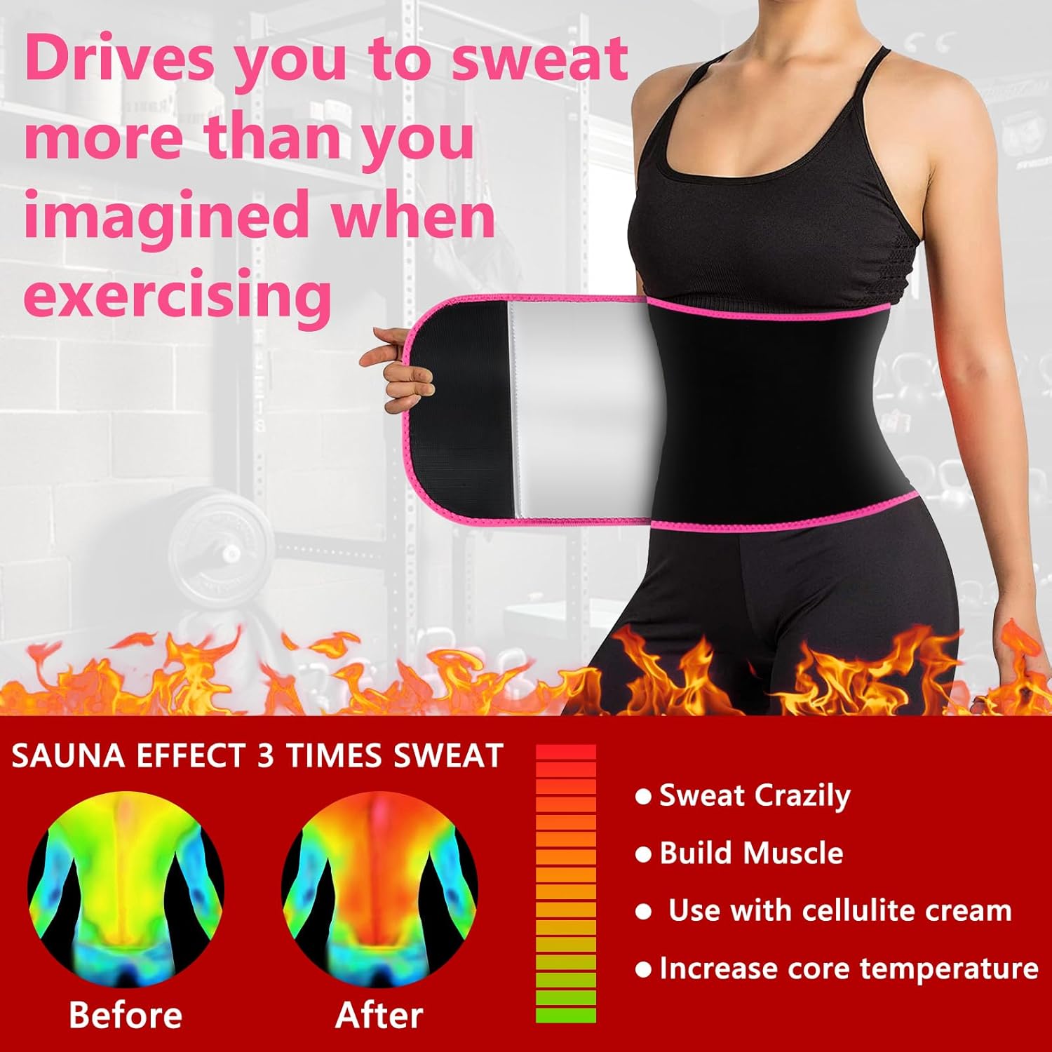 MORECOO Waist Trainer for Women/Men, Sculpt Touch Sweat Band for Stomach, Waist Trimmer for Women Workouts &Speed Belly Sweat - Image 3