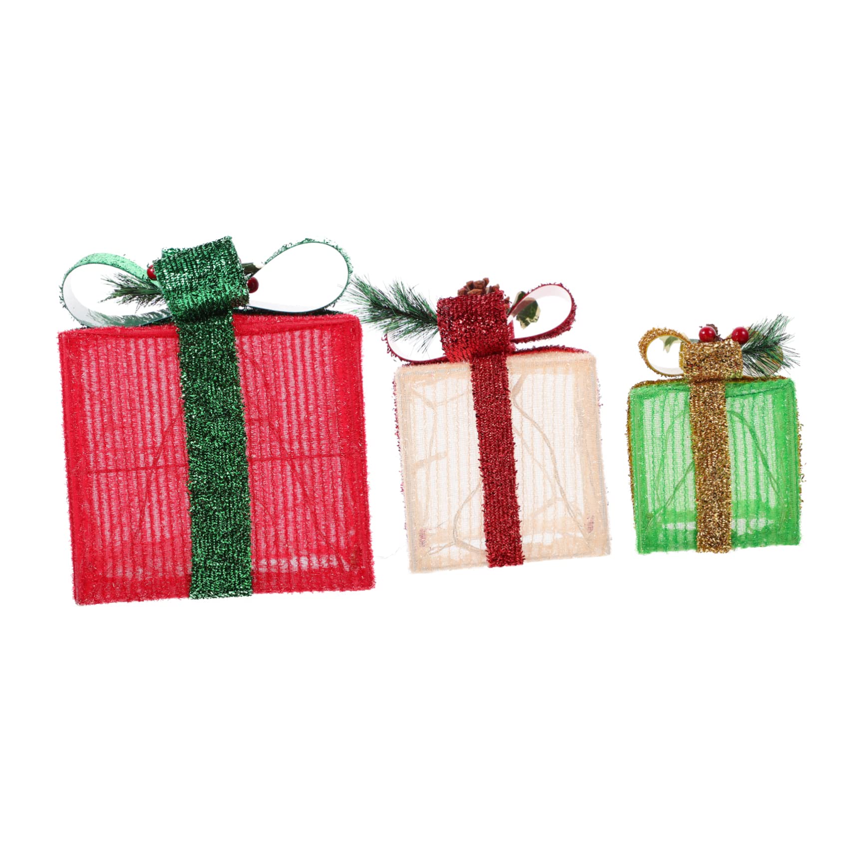 Boîtes Cadeaux Lumineuses de Noël LED TOPBATHY pour déco sapin