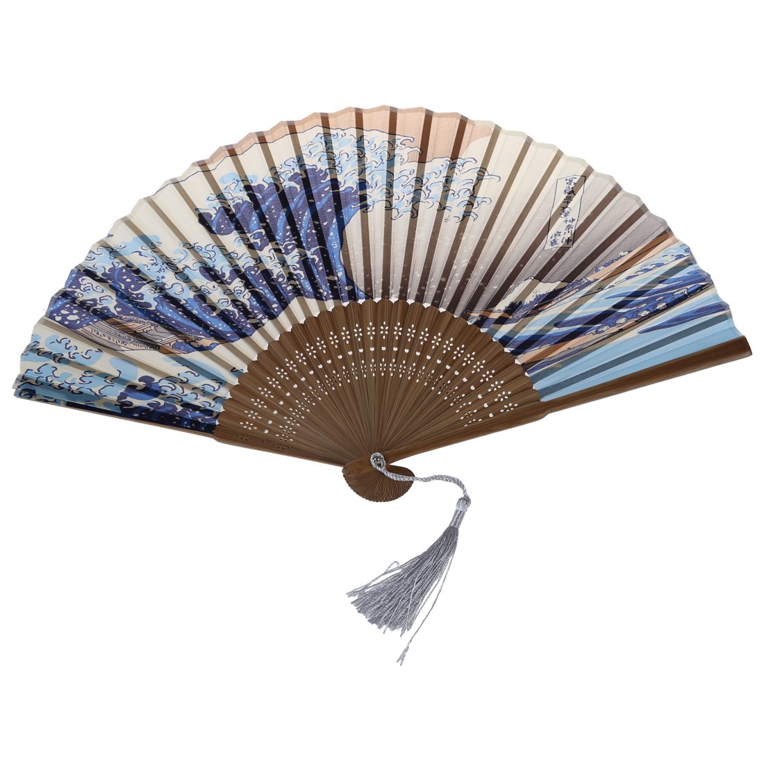 CTRLZS Japanese Handheld Folding Fan, with Traditional Japanese -e Art Prints
