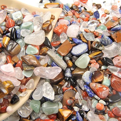 Miniatura 9 de Chips de piedra de cristal caído de 1 libra  Forma irregular triturada  Piedras de cristal decorativas para el hogar y el jardín para jarrón de