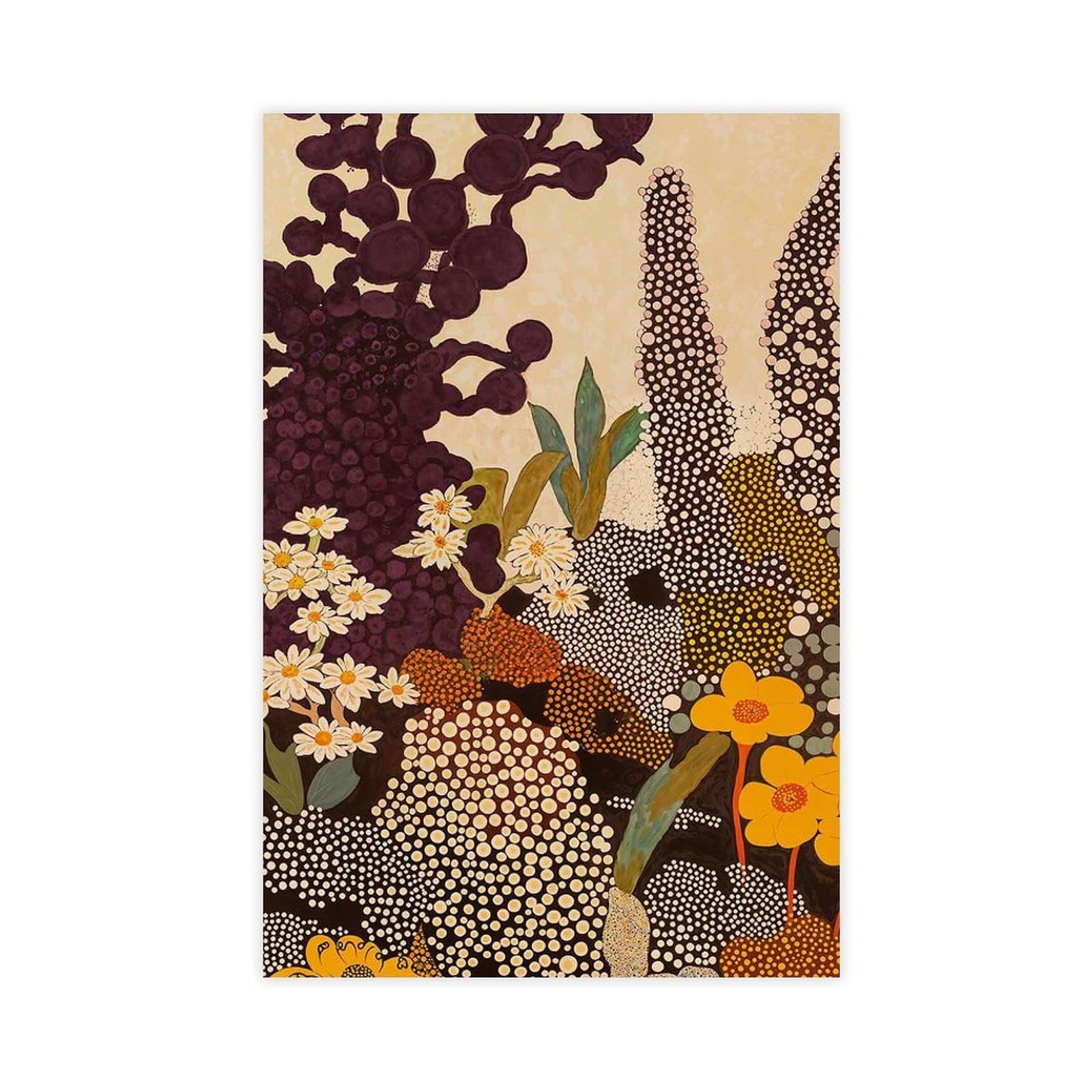 Bareronor Floral Botanical Wildflower Canvas Poster Bedroom Decor Landscape Office Room Decor Gift 24" L X 36" W