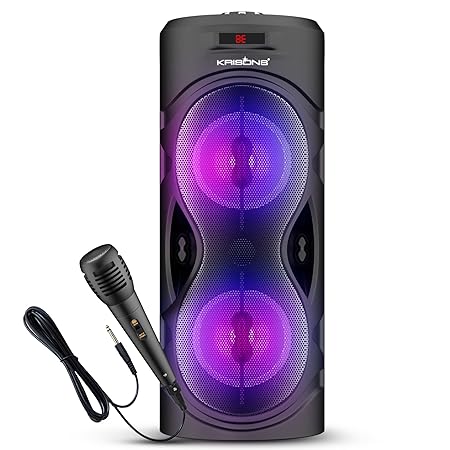 KRISONS Cylender 4 Inch Double Woofer Bluetooth Part KRISONS Cylender 4 Inch Double Woofer Bluetooth Part