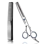 ULG Professional Thinning Shears with Comb - 6.5 Japanese Stainless Steel Texturizing & Hair Cutting Scissors for Salon & Home Use