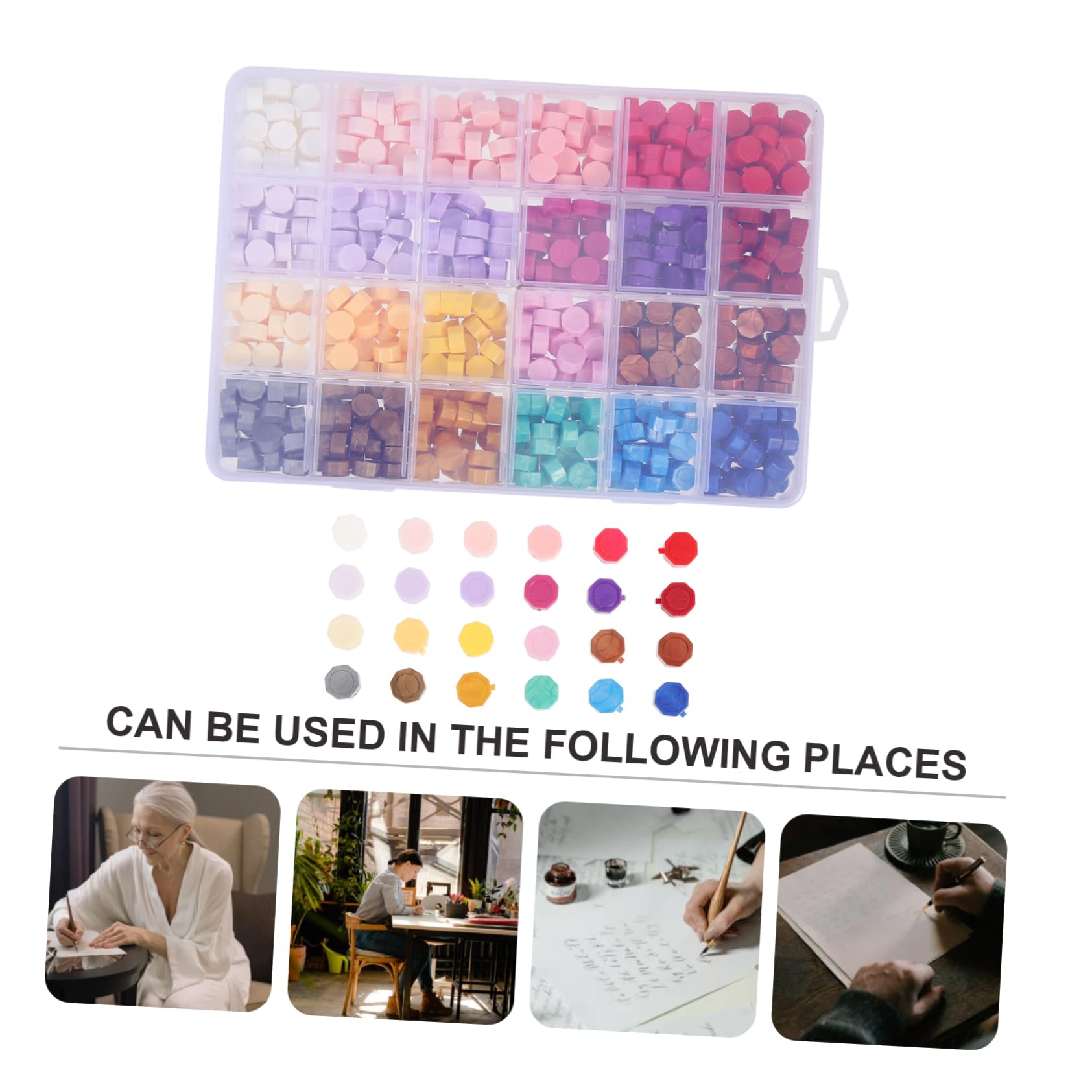 Kit Perline di Ceralacca Multicolore, 1 Scatola per Sigillare