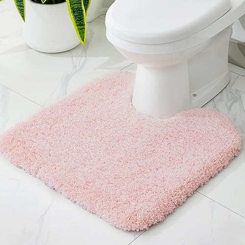 Miniatura 46 de Alfombra larga para suelo de baño de 24 x 70 pulgadas, color blanco antideslizante, esponjosa, lavable, absorbente, para ducha y lavabo