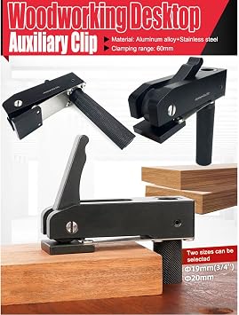 MFT Bench Holdfast Woodworking Tools, Desktop Quick Acting Hold Down Clamp, Adjustable Fast Fixed Clip, Bench Dog Clamp, 3 Gears, for Wood Carving, Routing, Sanding (20mm)