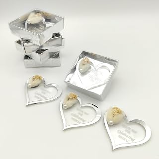 Party Favor for Guest, 18 Sets of Silver Acrylic Heart Magnet for Bridal Shower Gifts, Elegant Return Favor, Fridge Magnet for Baby Shower Favors