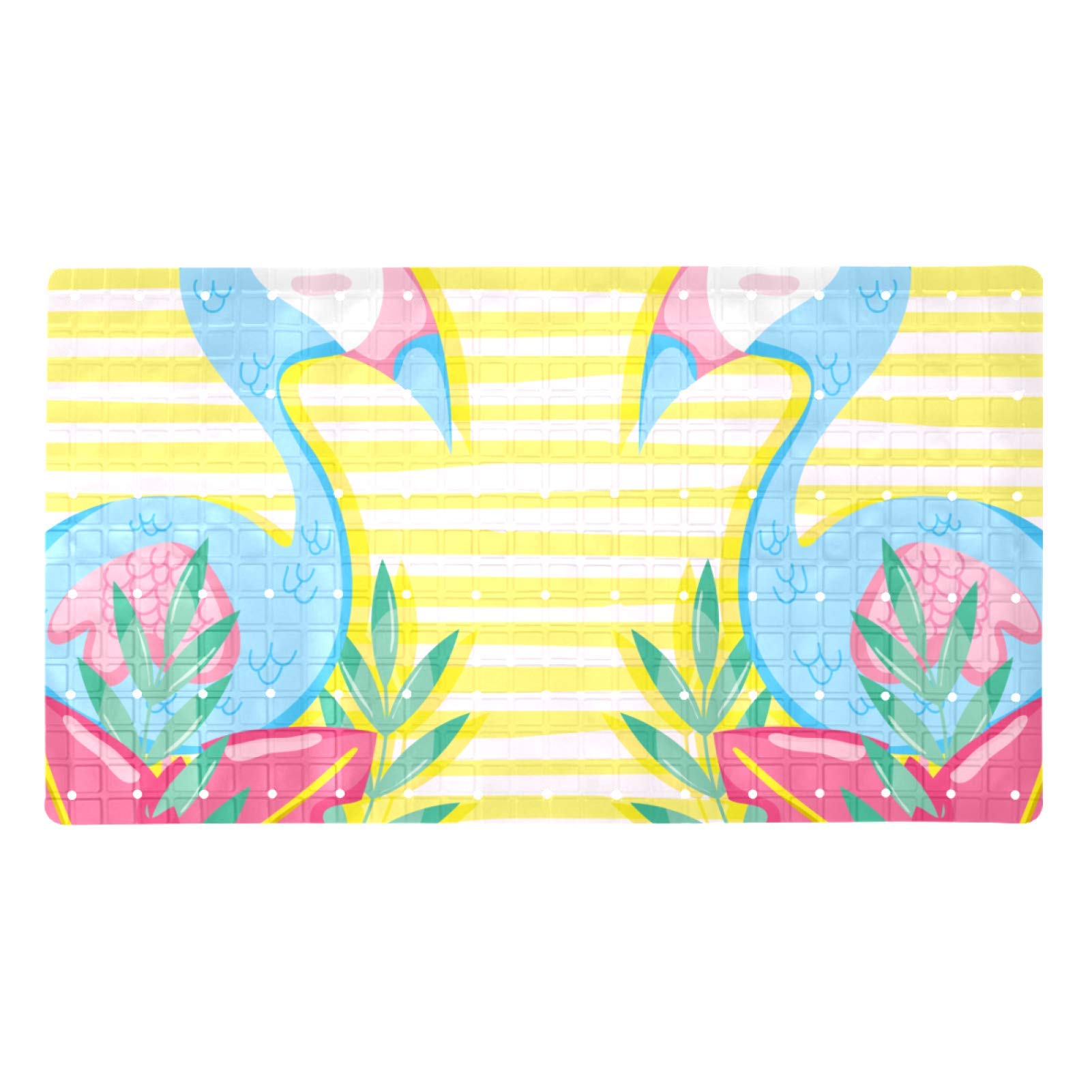 Tapis de douche flamants roses pastels pour sécuriser le bain des enfants