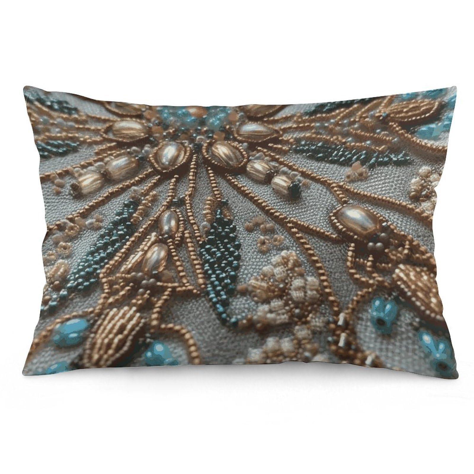 NTVOWPZO 2 Pack Decoration Throw Pillow Covers 16 "x24 Pillowcases Covers Delicate Beadwork Pillowcases Modern Farmhouse Home Decor Sofa Cushions Covers for Couch Bed Living Room