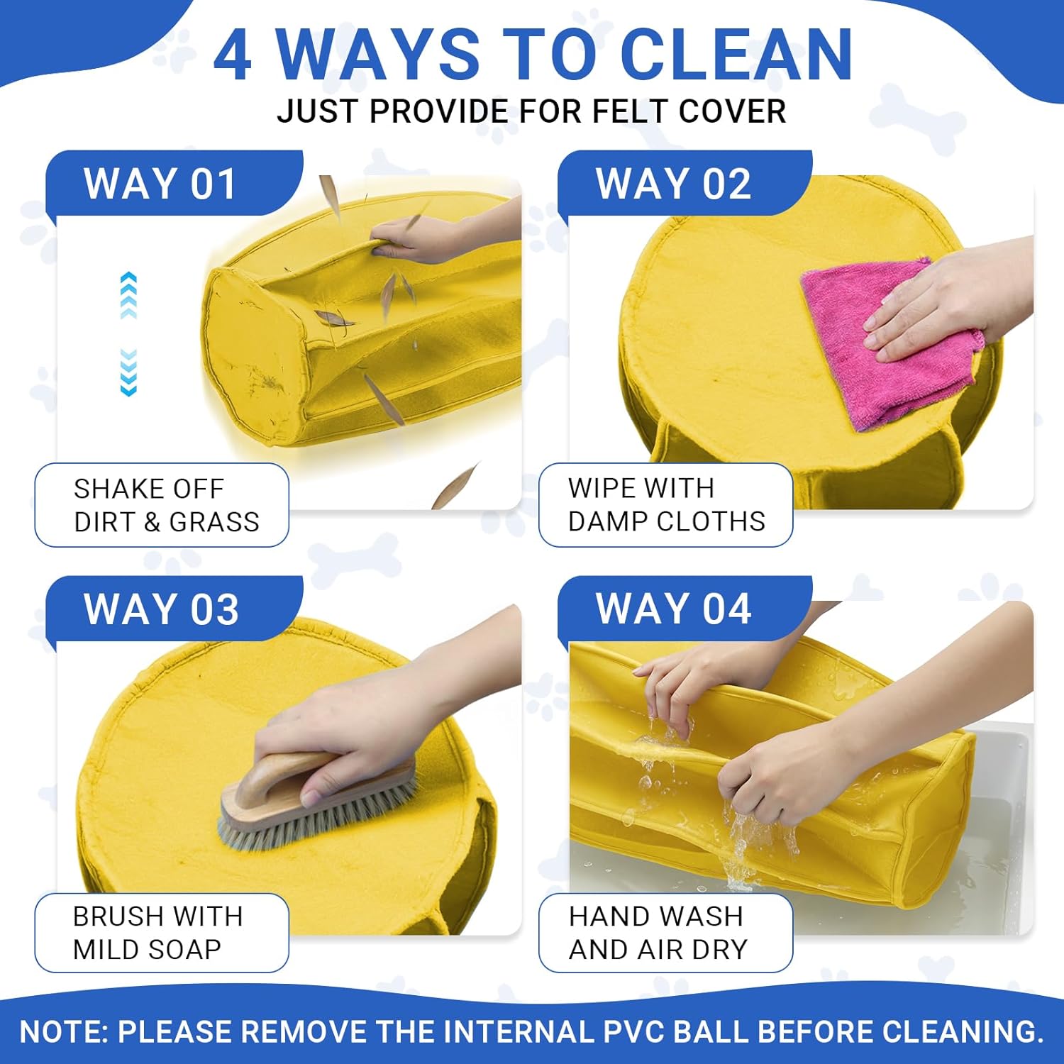 Herding Ball Toy for Dogs and Horses, 25" Thickened Durable Herding Ball Set for Australian Shepherd, Interactive Dog Training Toys for Large Breeds Outdoor Play and Exercise Agility (Yellow,L)