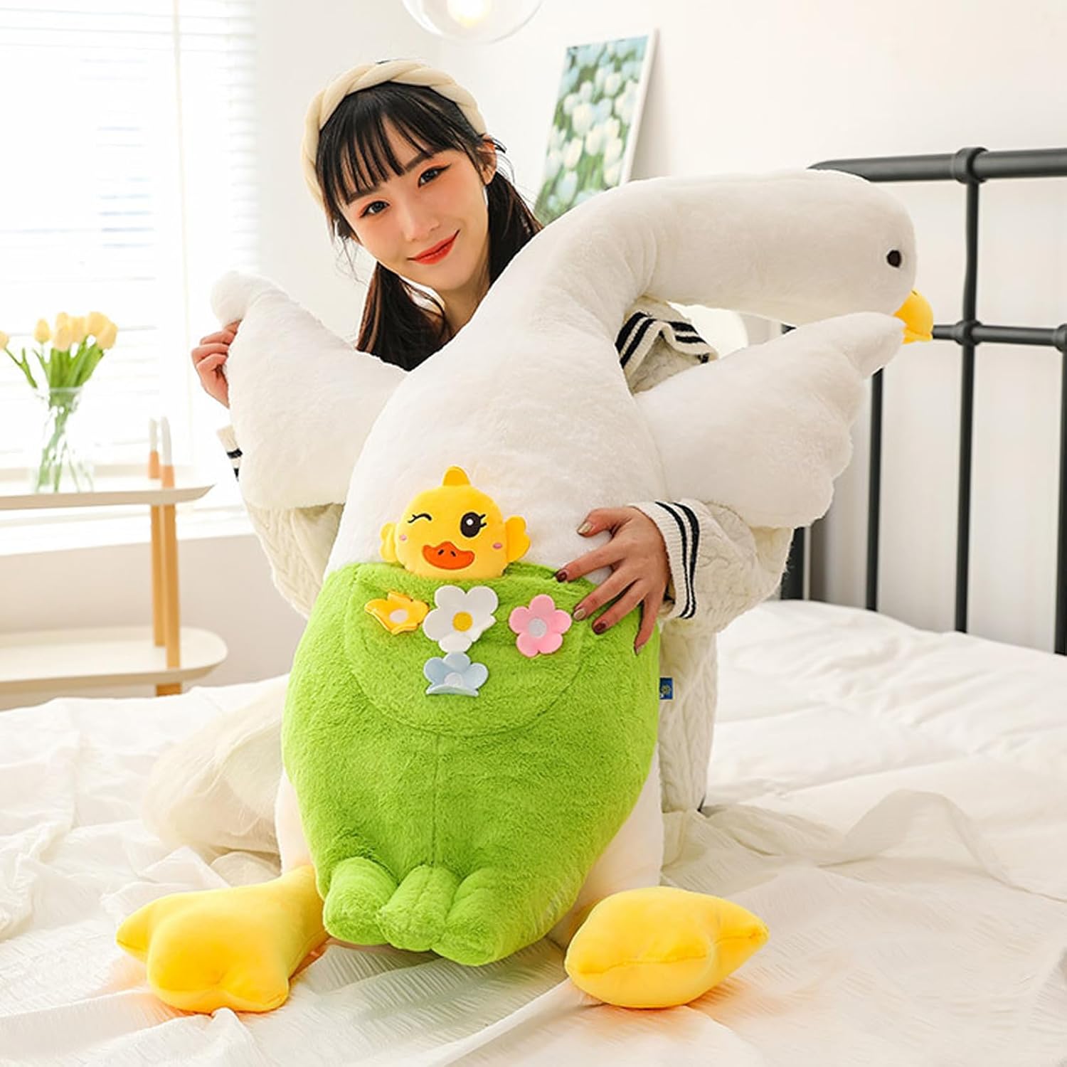 Huge Goose Plush Toys, Big Goose Doll, Soft Stuffed Animal, Cute Soft