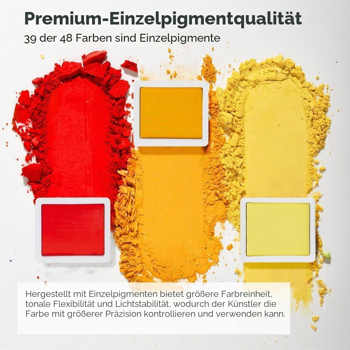 LIGHTWISH Aquarellfarben Set 48 Farben in Tragbarer Box, Mit Pinsel, Aquarellpapier und Mit Palette, Reise-Aquarell-Set für Künstler, Hobbymaler und Malerei-Liebhaber
