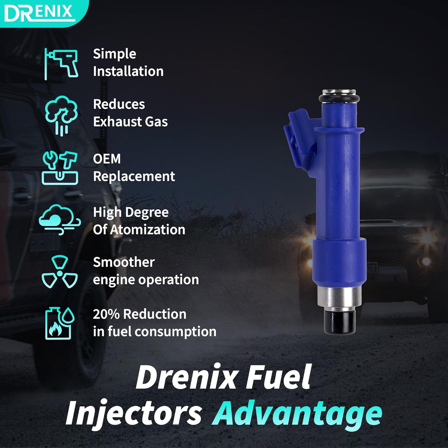 Fuel Injectors 4PCS Fit for-/TOYOTA Corolla 1.8L 2005-2008, /Yaris 1.5L 2006-2018, For-/Pontiac Vibe 1.8L 2005-2008 23250-0D050 23209-0D050