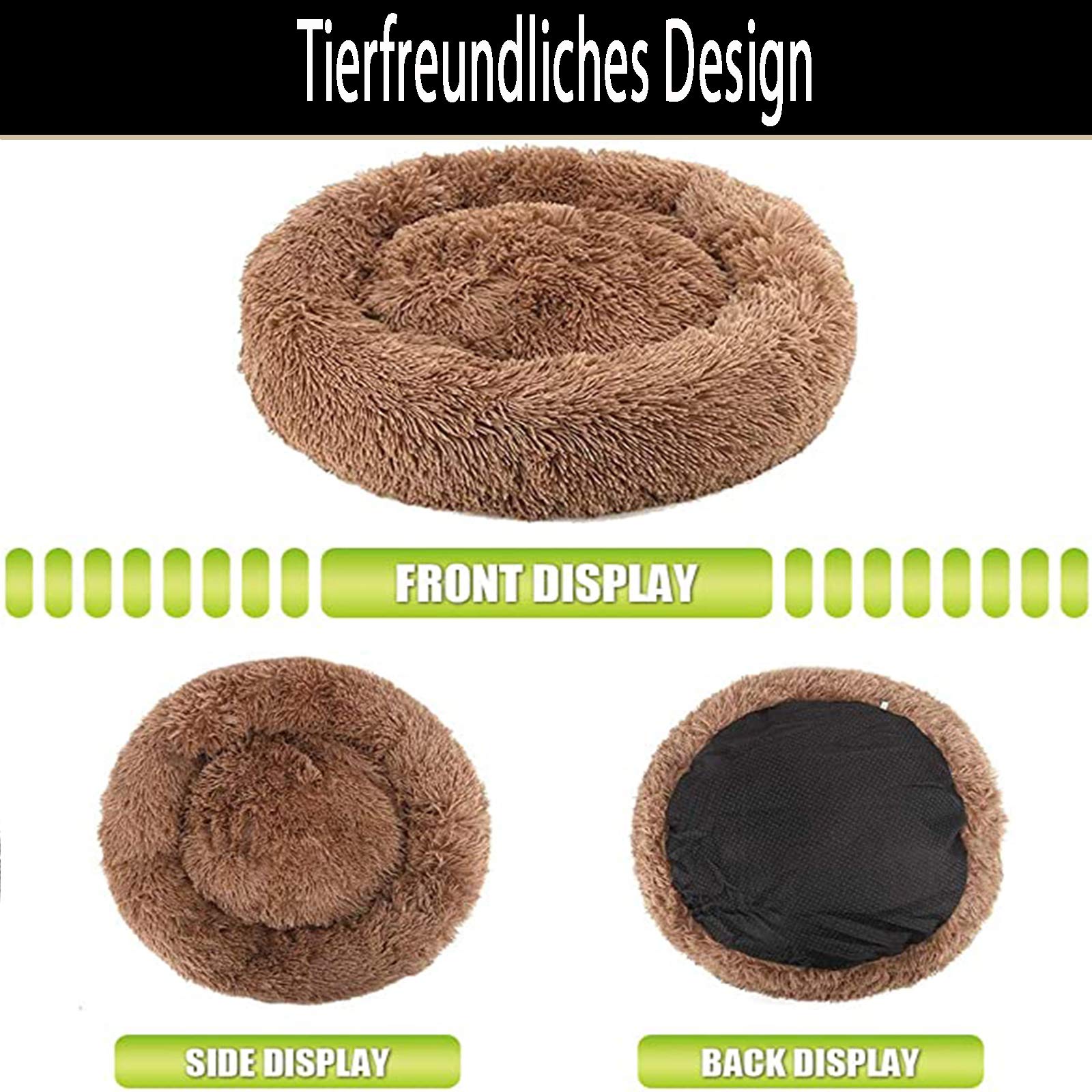 LINRUI Hundebett XXL – Orthopädisches Donut-Sofa Mit Memory Foam, Waschbar, Kuschelig Weich