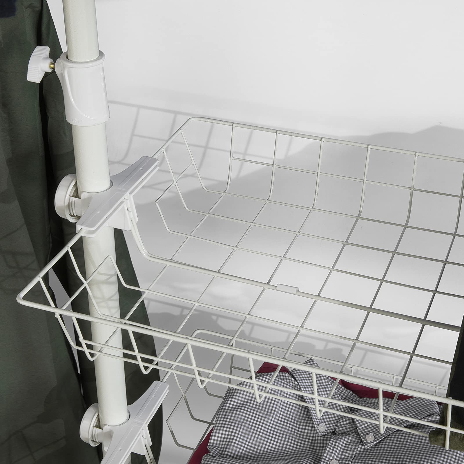 SoBuy® FRG34, Telescopic Wardrobe Organiser, Hanging Rail, Clothes Rack ...