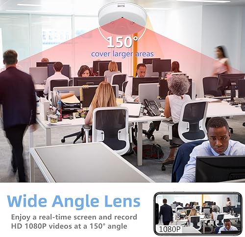 Miniatura 3 de Cámara de seguridad detector de humo Cámara oculta 1080P WiFi Cámara interior con visión nocturna Detección de movimiento Cámara espía en tiempo