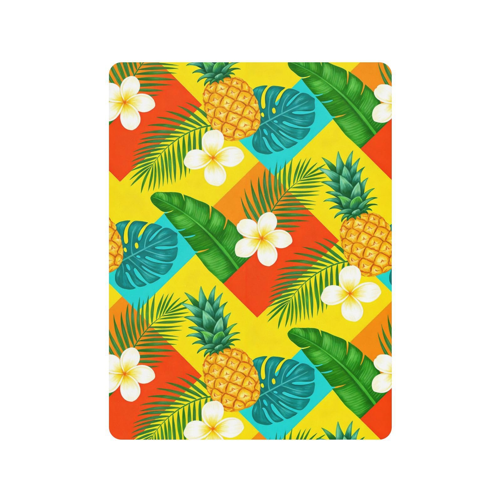 Lenzuola estive per culla con ananas tropicale per neonati e ragazze, in cotone, morbido elastico, per decorazione della cameretta dei bambini, 1 confezione algodon para cuna de