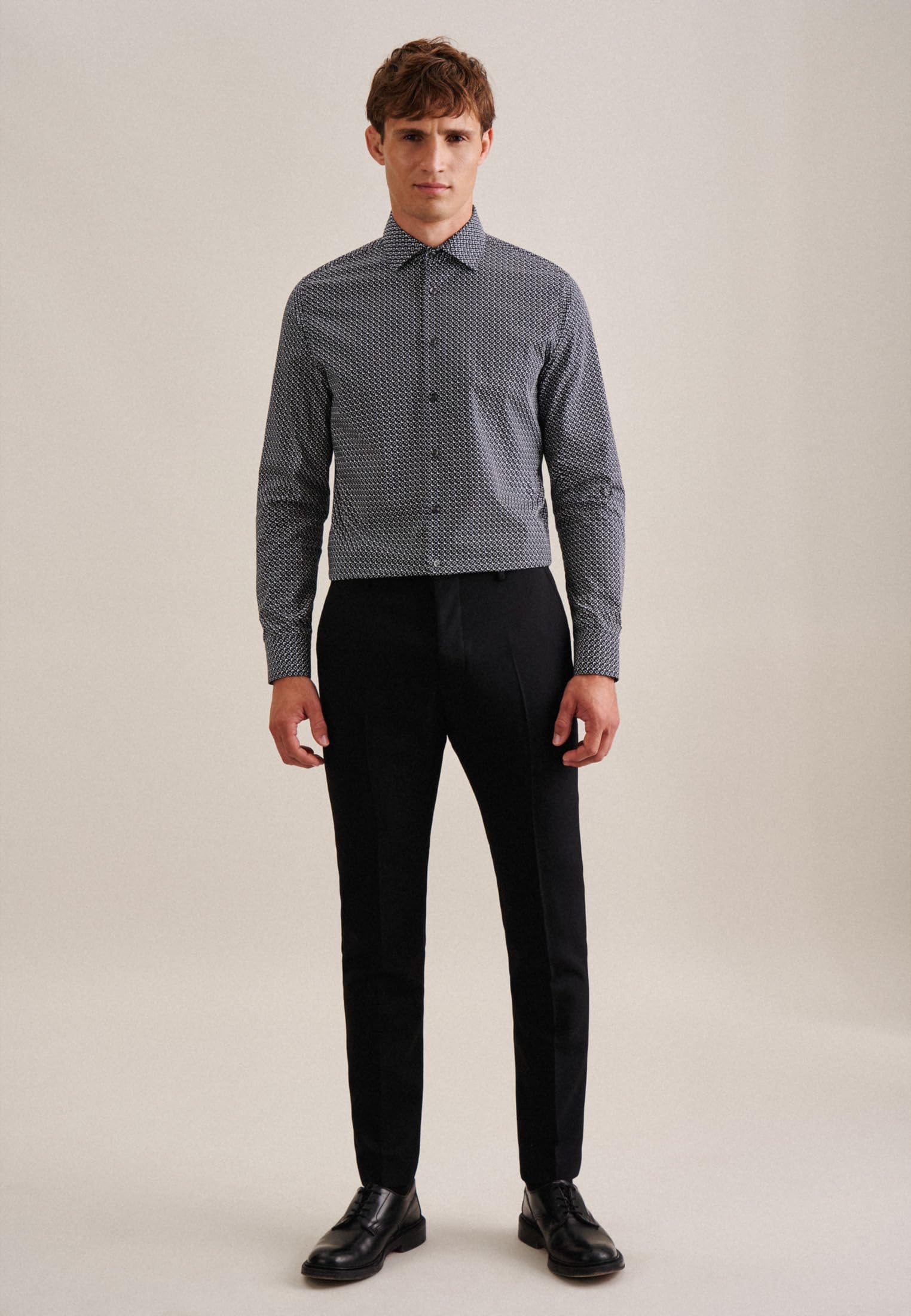 Seidensticker Herren Slim Fit Langarm Kragen Hemd