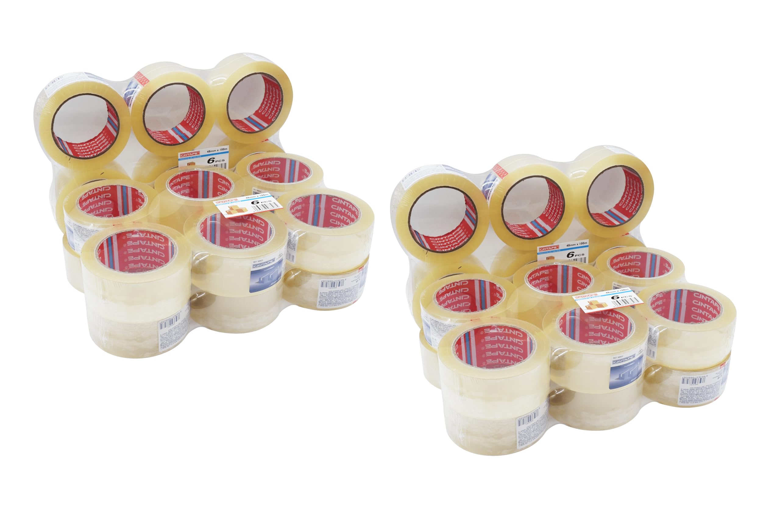 Cinta para Embalar Precinto Transparente 48mm×100m Paquete 36 Rollos Cinta de Embalaje extra Fuerte Cintas adhesivas para cajas