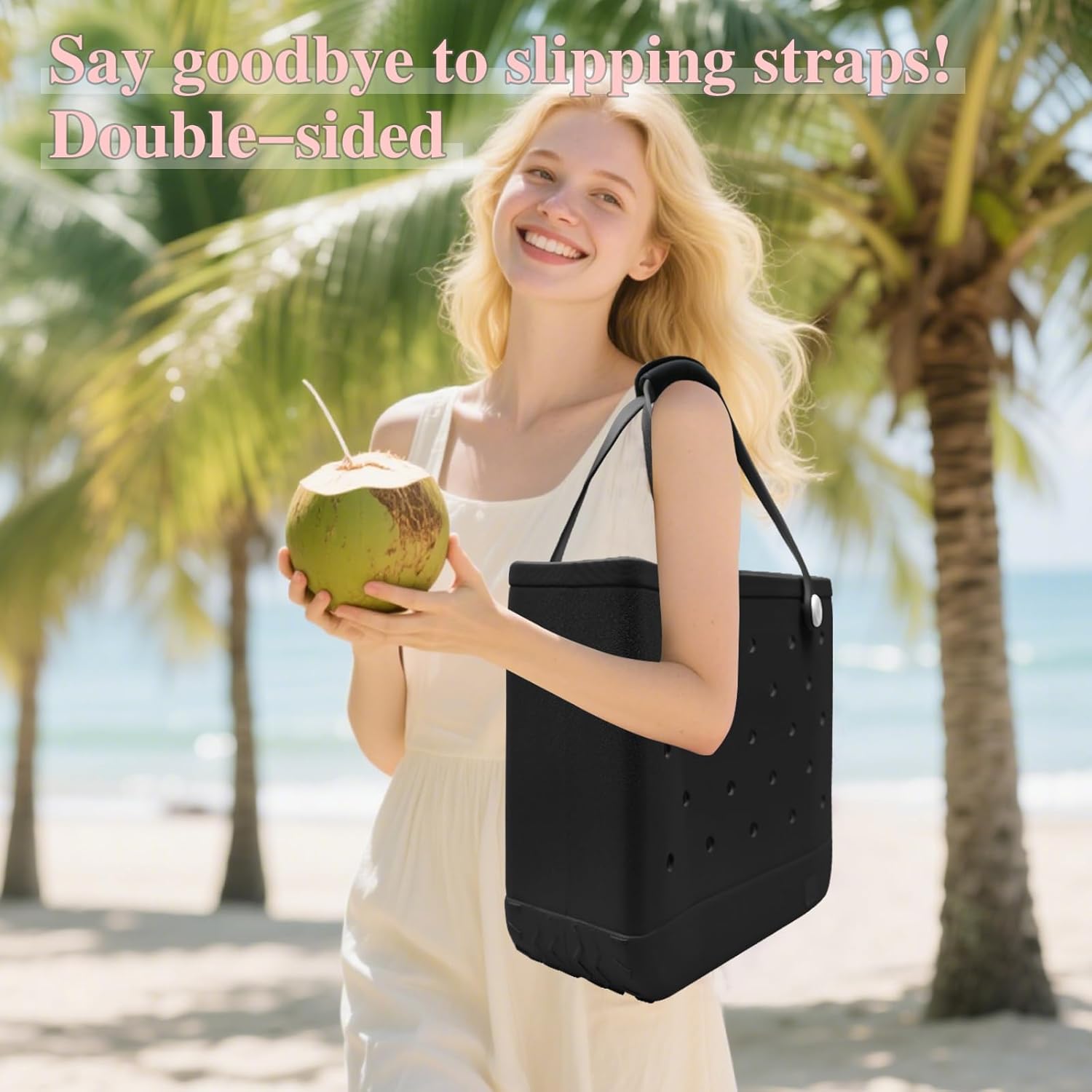 Strap Wrap Adjustable Crossbody Strap with Neoprene Handle Protector - Compatible with All Bogg Totes - Image 7