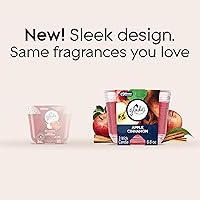 Vista 4 de Glade Tarro de vela perfumada de 3 mechas, manzana y canela, ambientador infundido con aceites esenciales, 6.8 onzas, 3