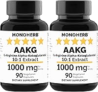 Vista 5 de MONOHERB AAKG - L-Arginina Alfa-Ketoglutarato - 1000 mg - 90 Cápsulas Vegetarianas