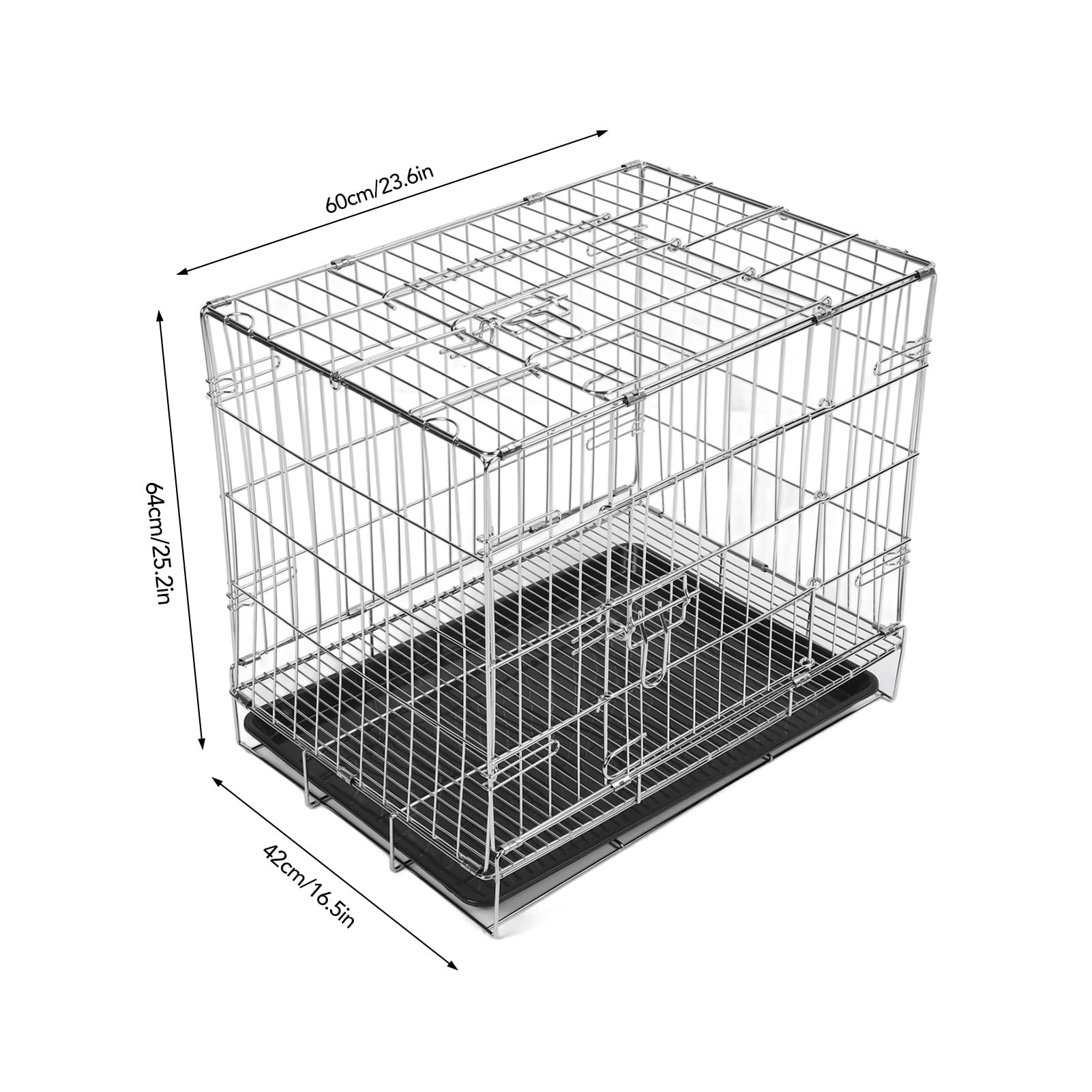 Gabbia per Cani in Acciaio Inossidabile, Gabbia per Cani