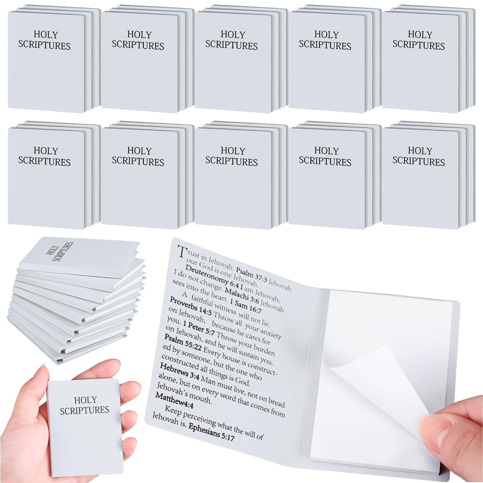 Motiskyy 48 Pcs Jehovah Accessories Jehovah Bible Sticky Notes Witness Gifts Christian Notepads Org Supplies(Classic English)
