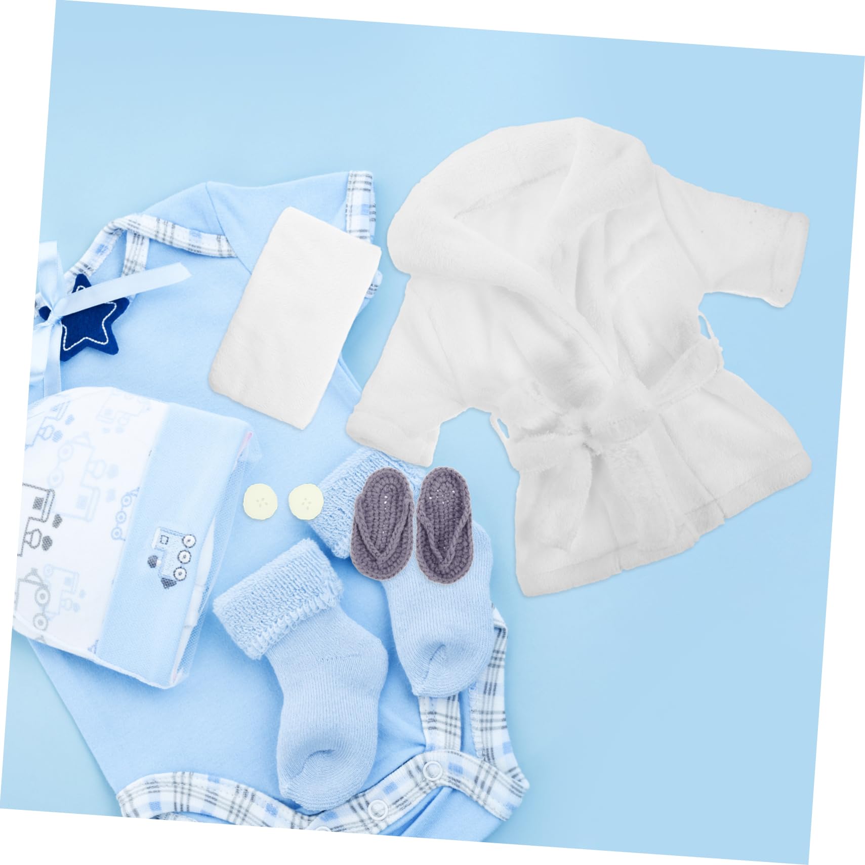 Ciieeo Kit de Bata de Baño para Fotografía de Recién Nacidos Juego de Toallas para Bebé Toalla de Baño para Niños Pequeños Capucha Polar Coral Bebé