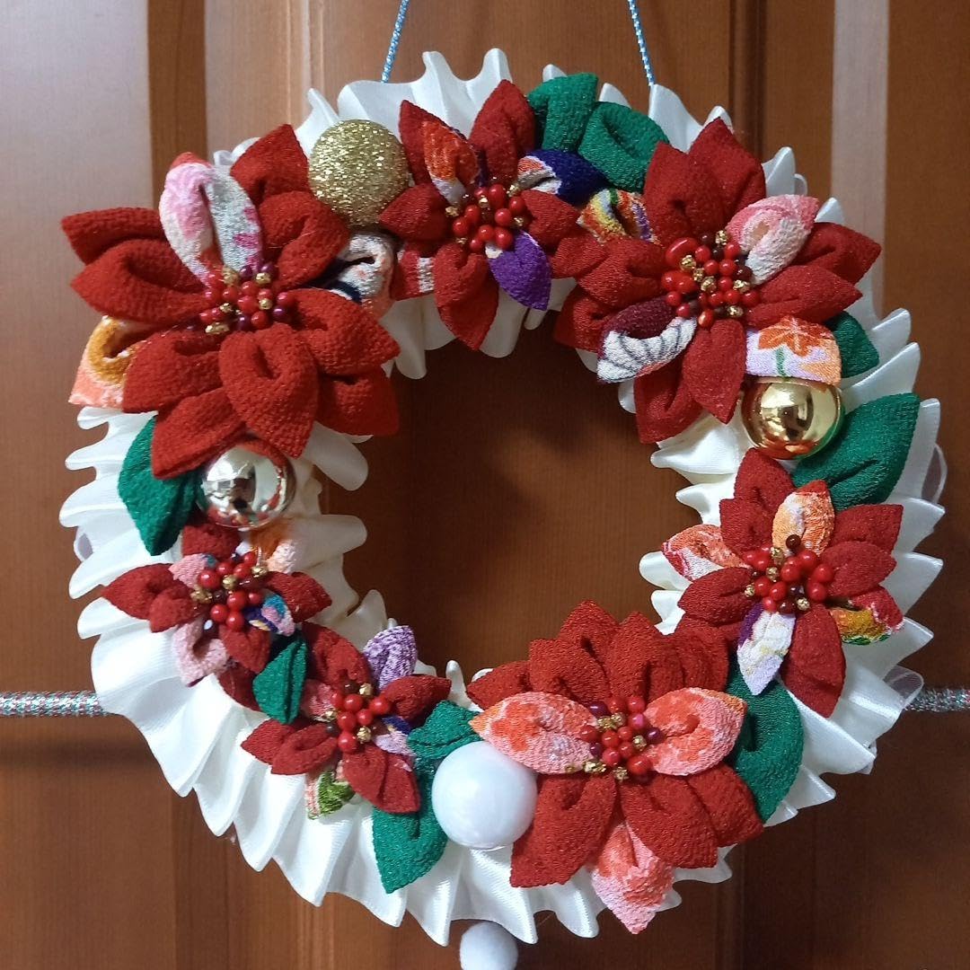 Amazon.co.jp: ちりめん細工 つまみ細工 吊るし飾り クリスマス : おもちゃ