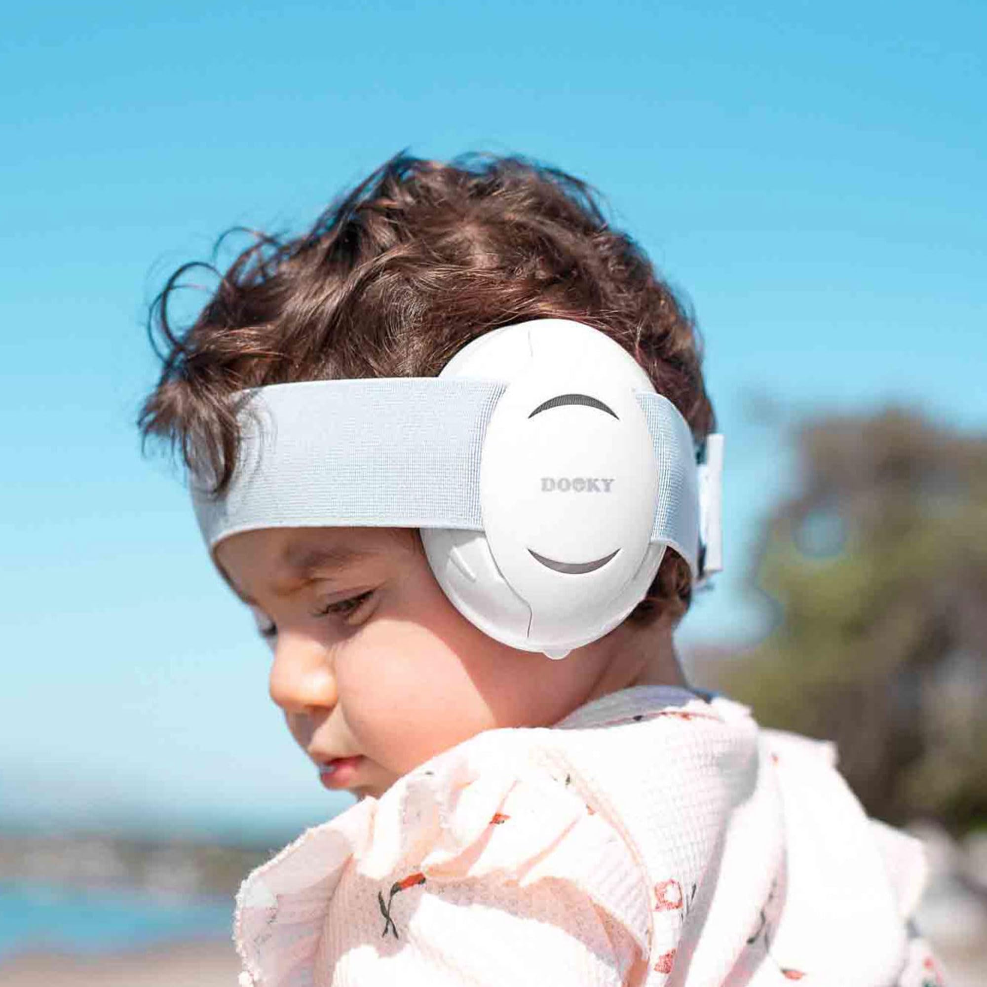 Dooky Casque de protection auditive 2 en 1 pour bébé/junior Blanc/gris