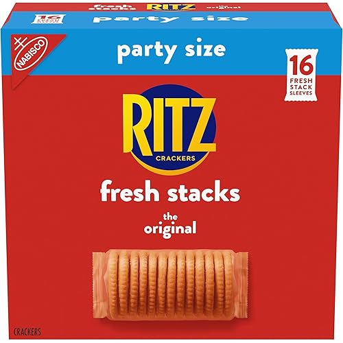 RITZ Fresh Stacks Original Crackers, Party Size, Christmas Stocking Stuffers, Holiday Crackers, 23.7 oz (16 Stacks)