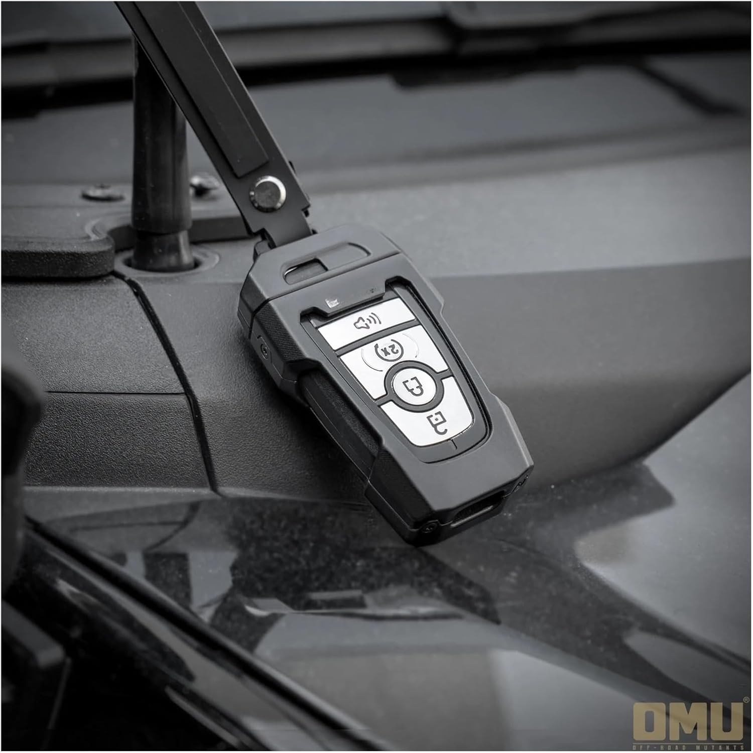 4x4 Aluminum Car Remote Key Case Cover Shell Fob Compatible with Ford Bronco F-150 Raptor Explorer 3/4 Buttons Smart Key Car Accessories