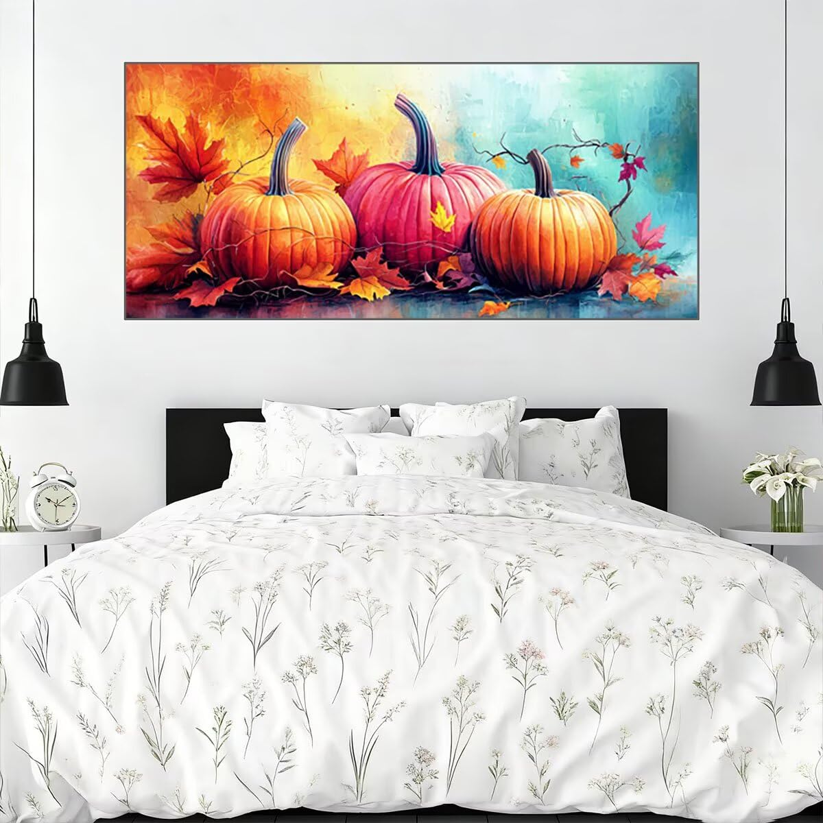 Paint by Numbers Zucca, Dipingere con i Numeri Adulti Autunno, Fai Da Te Quadri da Dipingere Numerati, Kit di Pittura Acrilica per Principianti, Hobby Creativi Adulti, Decorazioni Casa, 220x100cm U-65