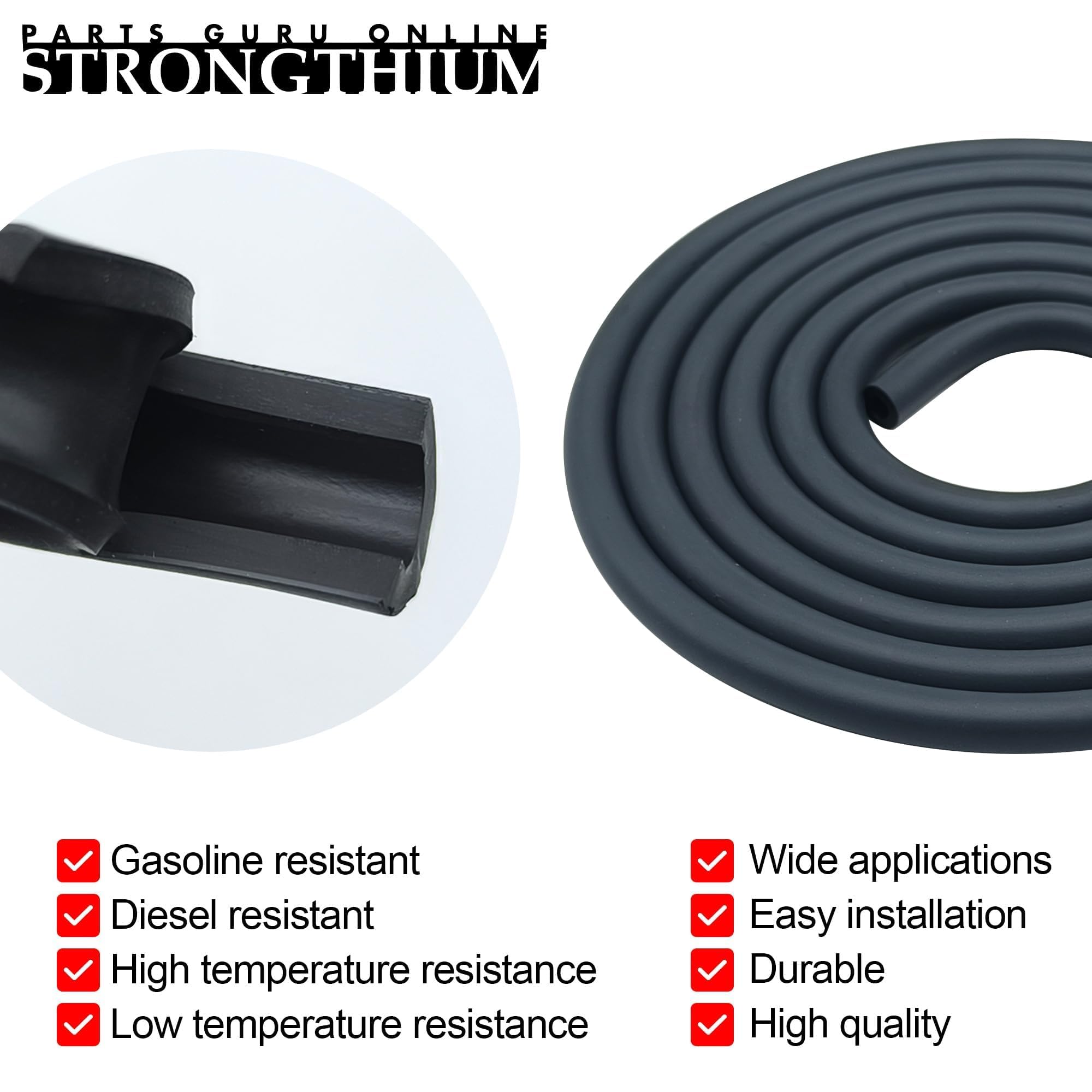 STRONGTHIUM Kit Manguera de Combustible 5 mm (3/16") y 6,3 mm (1/4") Compatible con Kawasaki Briggs & Stratton Walbro Ryobi, para Cortacésped Mini Moto Generador, con Filtro