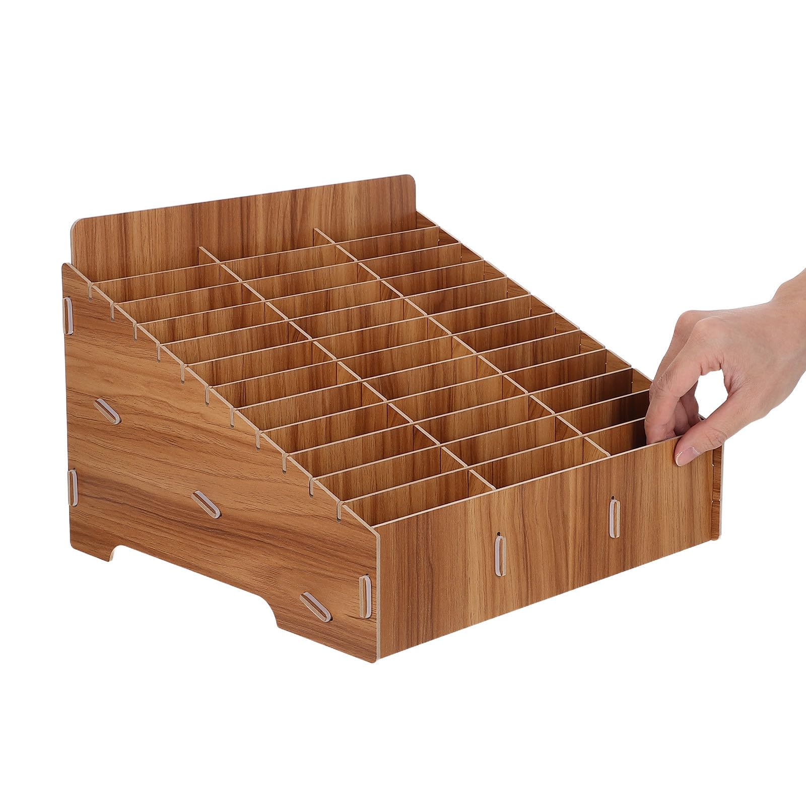 SHINEOFI Scatola in Materiale Resistente con Scomparti Multipli Porta Cellulare Organizer da Tavolo per Facile Gestione dei Telefoni per e Aula