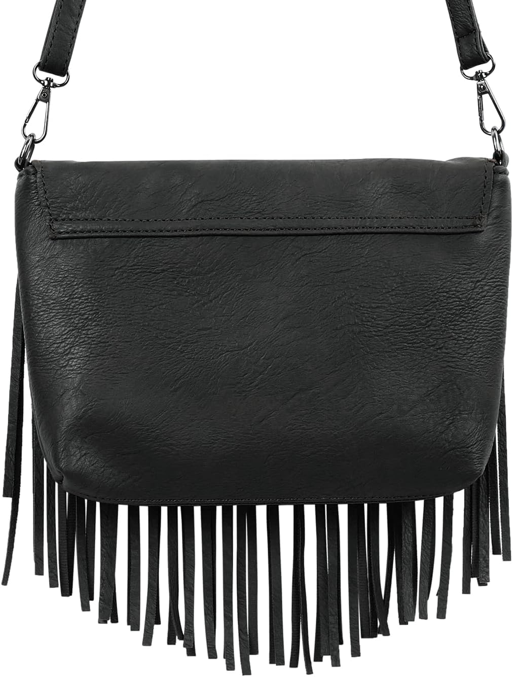 HDE Women's PU Leather Hobo Fringe Crossbody Tassel Purse Vintage Small Handbag - Image 7