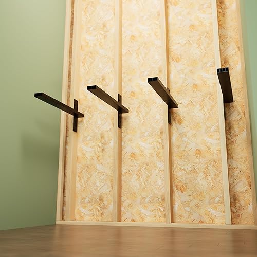 Miniatura 9 de Soporte de estante colgante sin acero resistente, 1 unidad, 8 pulgadas universal, proyectos de bricolaje, fabricado con acero americano por The