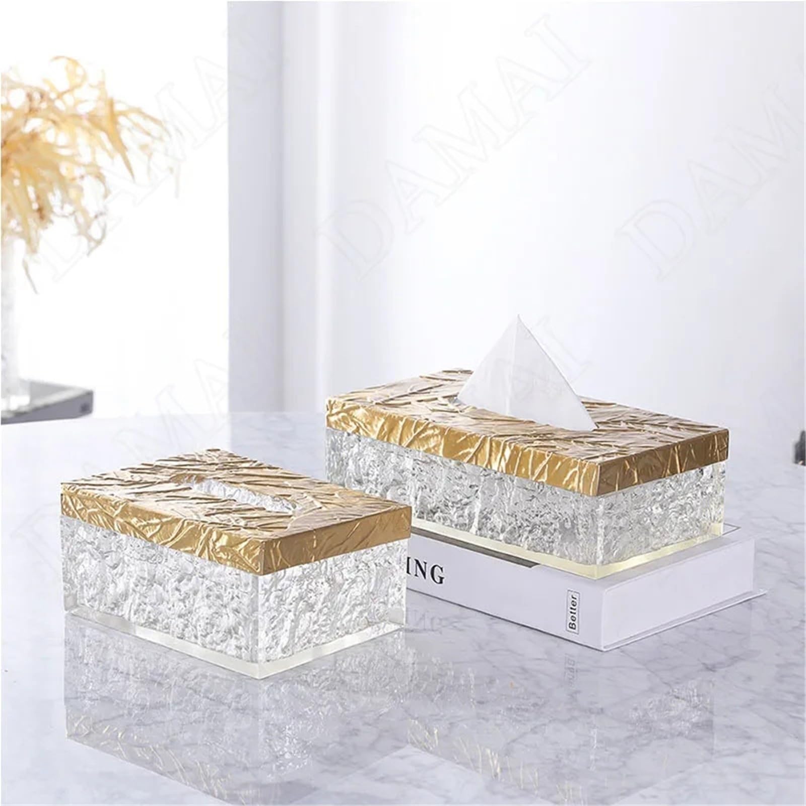 Fazzoletti di Carta Box Scatola for fazzoletti in resina di cristallo