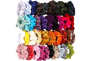 40 Velvet Scrunchies for All Hair Types - Premium Hair Accessories