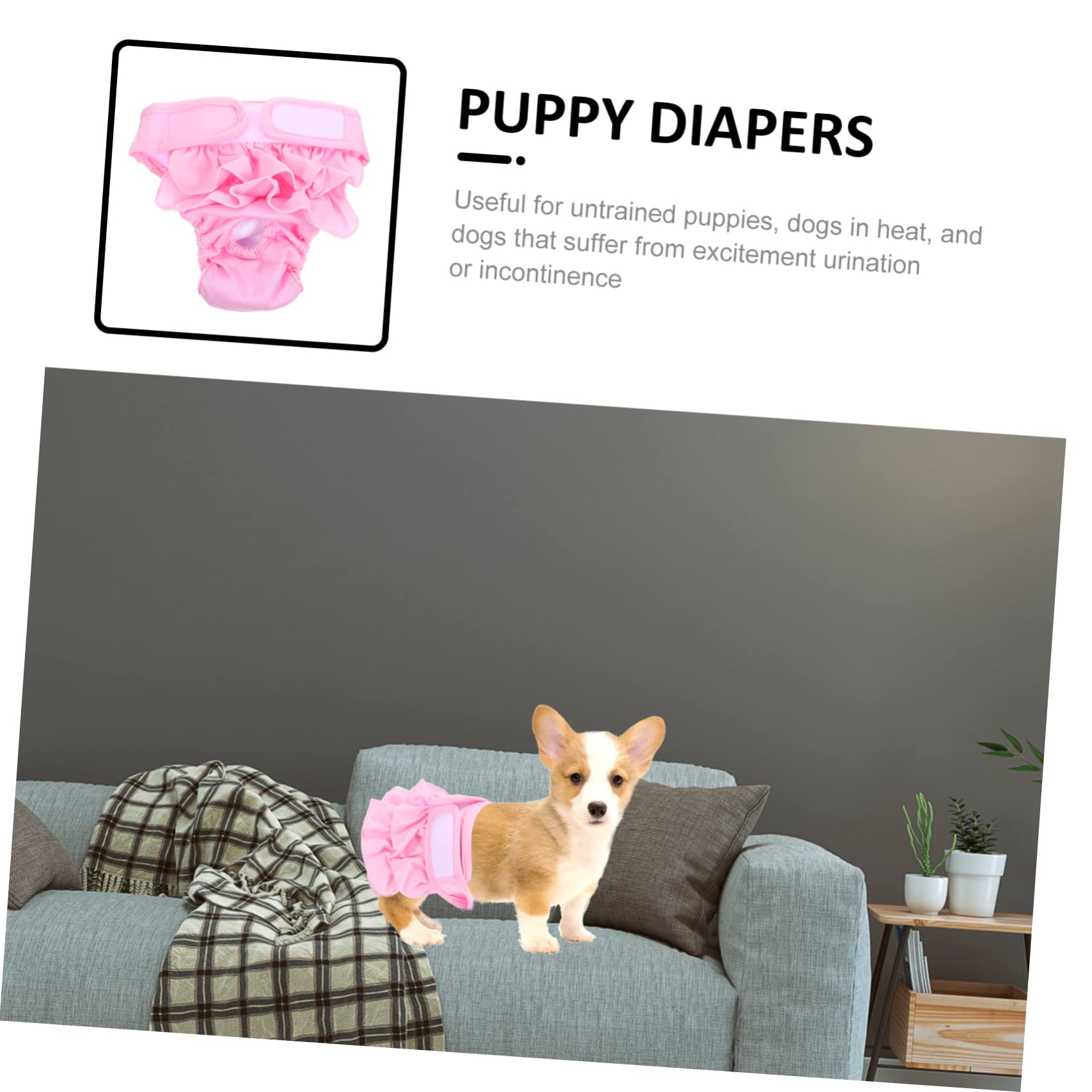 BESPORTBLE 5piezas Pañal Sanitario Reutilizable para Bragas Ajustables para Machos y Hembras Material Transpirable Previene Filtraciones y Mantiene El